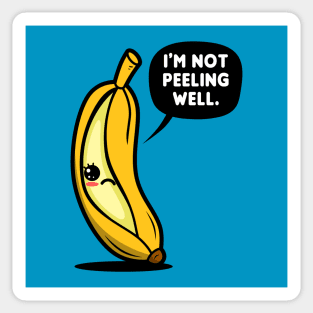 Cute Funny Kawaii Emo Sad Clever Pun Banana Cartoon Sticker